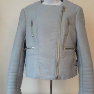 Zara basic jacket women zip up blue colors zise L